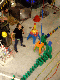 The Chain Reaction demonstration at the NEMO Science Museum, viewed from the Second Floor