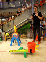 The Chain Reaction demonstration at the NEMO Science Museum, viewed from the First Floor