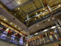 Balls moving around at the Chain Reaction demonstration at the NEMO Science Museum, viewed from the First Floor