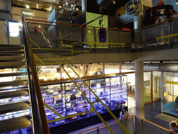 The Chain Reaction demonstration at the NEMO Science Museum, viewed from the staircase from the Third to the Second Floor