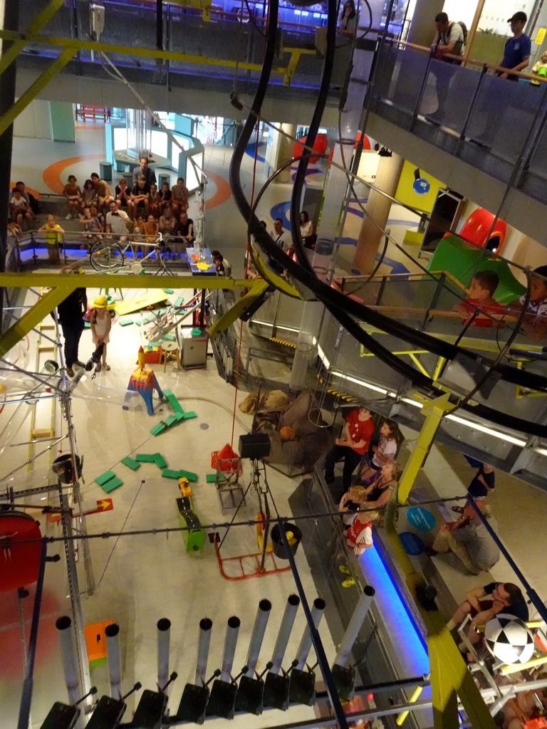 The Chain Reaction demonstration at the NEMO Science Museum, viewed from the Second Floor