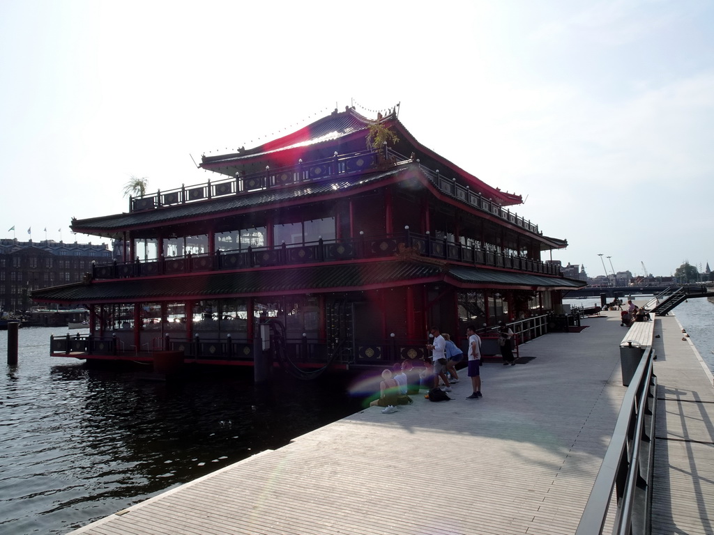 Left front of the Sea Palace restaurant at the Oosterdokskade street