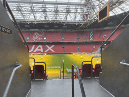 Interior of the Johan Cruijff Arena, viewed from the Plein van de Toekomst area at the fourth floor