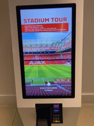 amsterdam_19_009 - 234 kb - 768x1024 - Information on the stadium tour at the ground floor of the Johan Cruijff Arena Information on the stadium tour at the ground floor of the Johan Cruijff Arena