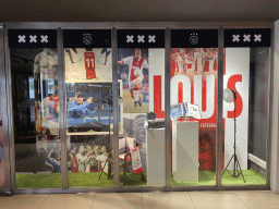 Photographs and other items of Louis van de Vuurst, at the ground floor of the Johan Cruijff Arena