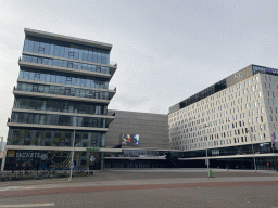 amsterdam_19_012 - 257 kb - 1024x768 - Front of the Café Baco, the Ziggo Dome indoor arena and the Jaz Hotel Amsterdam, viewed from the De Passage street Front of the Café Baco, the Ziggo Dome indoor arena and the Jaz Hotel Amsterdam, viewed from the De Passage street