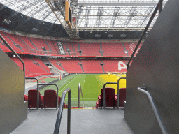 Interior of the Johan Cruijff Arena, viewed from the Plein van de Toekomst area at the fourth floor