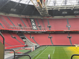 Interior of the Johan Cruijff Arena, viewed from the Plein van de Toekomst area at the fourth floor