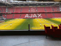 Interior of the Royal Box at the fifth floor of the Johan Cruijff Arena, with a view on the interior