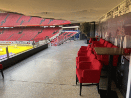 Interior of the Royal Box at the fifth floor of the Johan Cruijff Arena, with a view on the interior