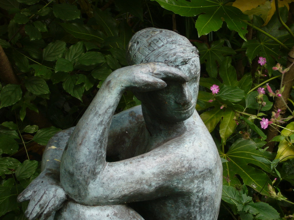 Statue in the garden of the Brouwersgracht 33 house