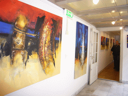 Hallway with paintings at a building at the Keizersgracht street