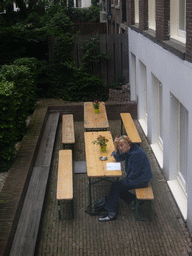 Terrace of a building at the Herengracht street