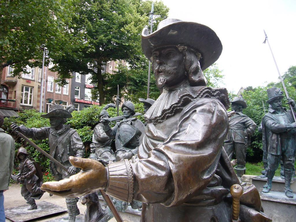 `Nightwatch 3D` statues at the Rembrandplein square