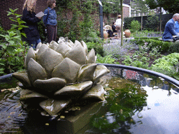 Fountain in the garden of the Tassenmuseum Hendrikje