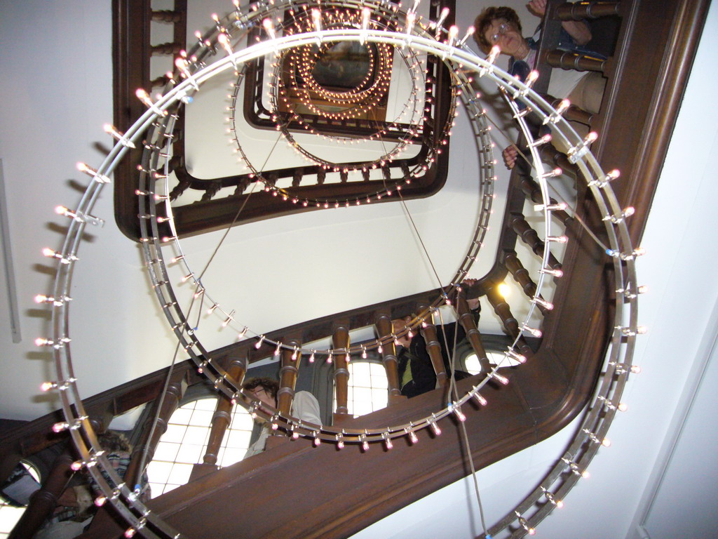 Chandelier at the staircase at the Tassenmuseum Hendrikje