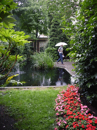 Pond at the garden of a building at the Herengracht street
