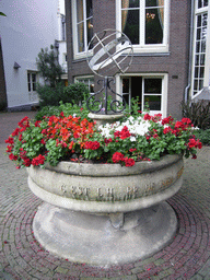 Weather vane at the garden of a building at the Herengracht street