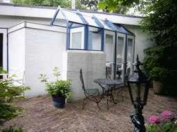 Serre at the garden of a building at the Herengracht street