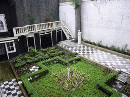 Garden of a building at the Herengracht street, viewed from above