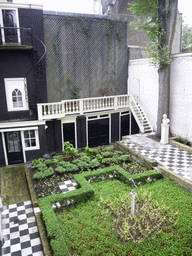 Garden of a building at the Herengracht street, viewed from above