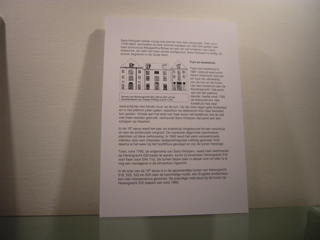 Information on the history of the Herengracht 518 and Keizersgracht 633 buildings