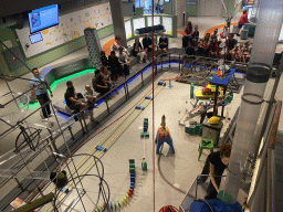 The start of the Chain Reaction demonstration at the NEMO Science Museum, viewed from the Second Floor