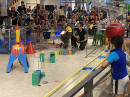 The start of the Chain Reaction demonstration at the NEMO Science Museum, viewed from the First Floor