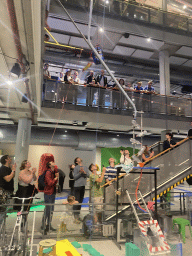 Rocket launching at the end of the Chain Reaction demonstration at the NEMO Science Museum, viewed from the First Floor