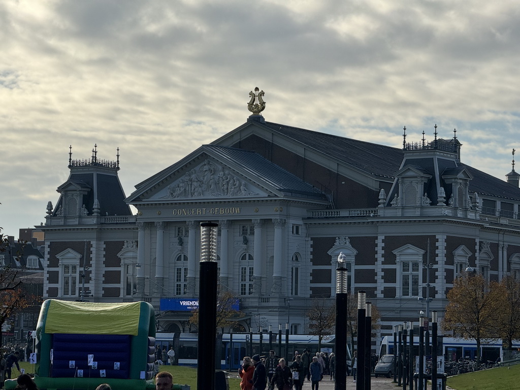 Front of the Concertgebouw building at the Van Baerlestraat street, viewed from the Museumplein square