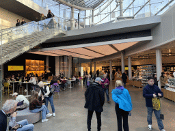 Interior of the lower ground floor of the entrance building of the Van Gogh Museum