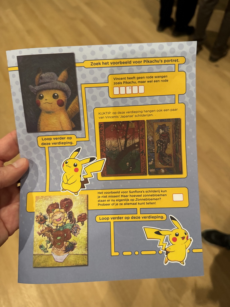 Pokémon scavenger hunt at the second floor of the Van Gogh Museum