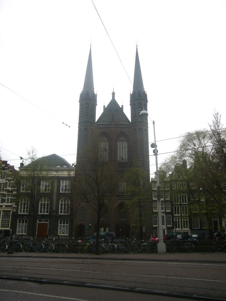 The Krijtberg church at the Singel street, from the Spui square