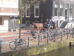 The Oudezijds Voorburgwal street and canal, with Horse Tram