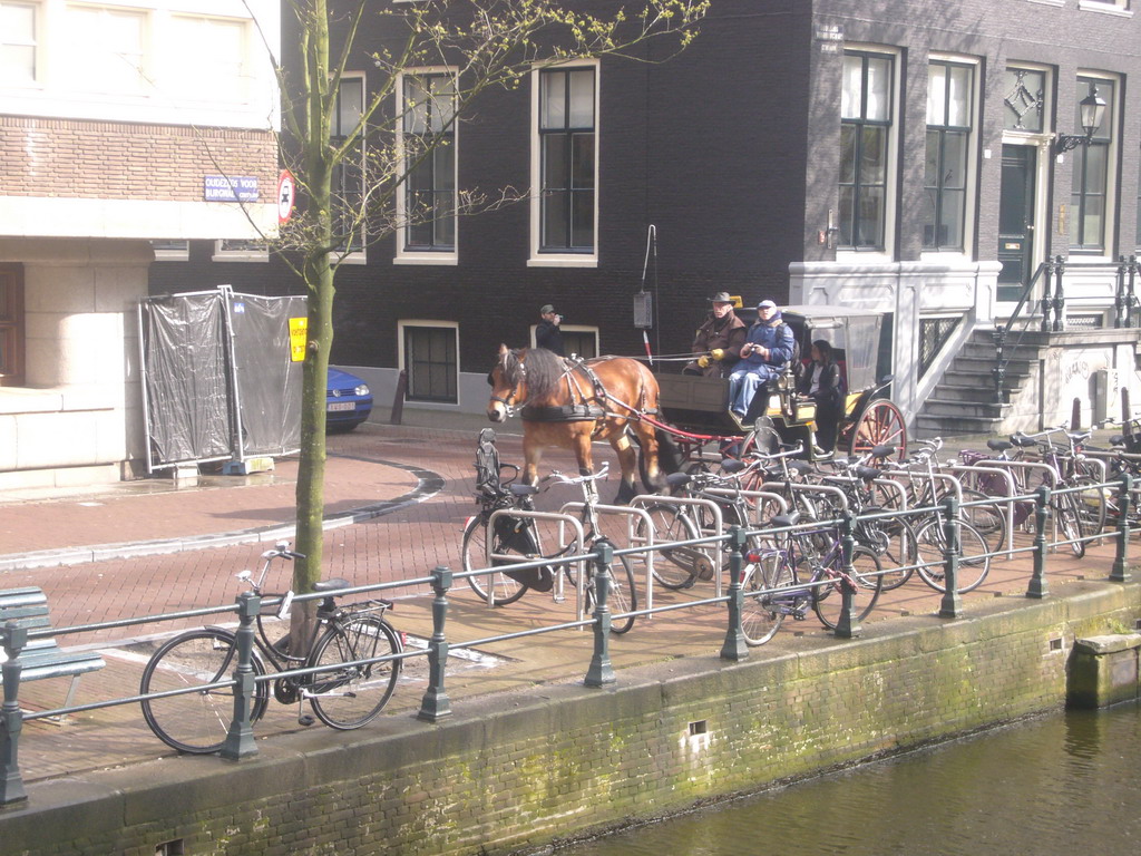 The Oudezijds Voorburgwal street and canal, with Horse Tram