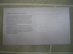 Explanation on the burial vault of Michiel de Ruyter, in the Nieuwe Kerk church