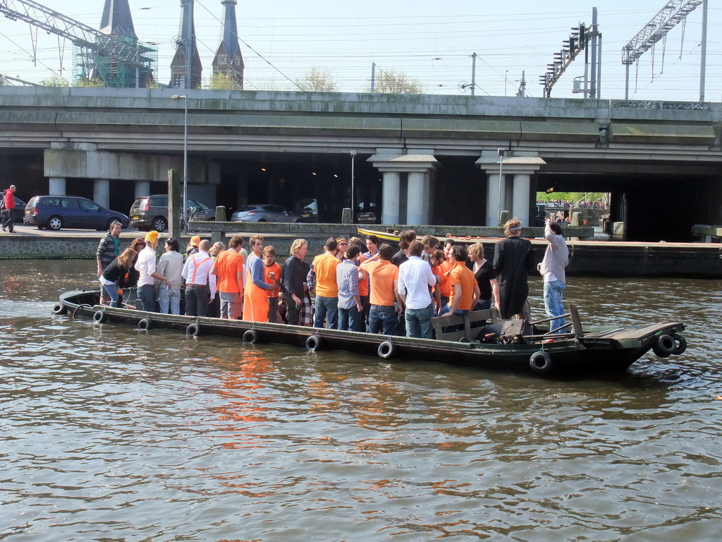 Tour boat in the Westerdok canal