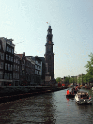 The Prinsengracht canal and the Westerkerk church