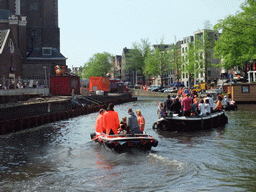 The Prinsengracht canal and the Westerkerk church