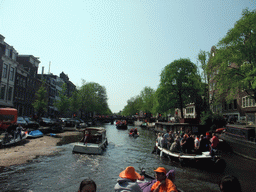 The Prinsengracht canal, with the bridge at the crossing of the Reestraat street