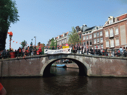 The Prinsengracht canal, with the bridge at the crossing of the Looiersgracht canal