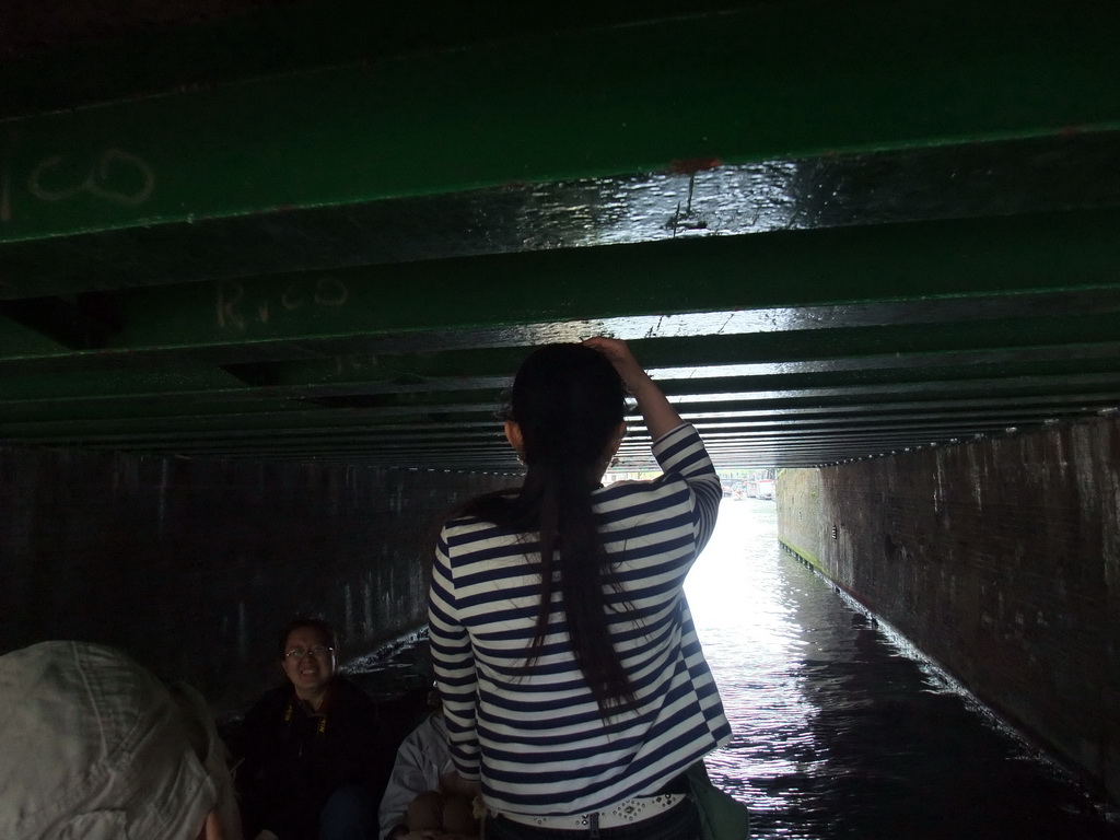 The Prinsengracht canal, below the bridge at the crossing of the Utrechtsestraat street