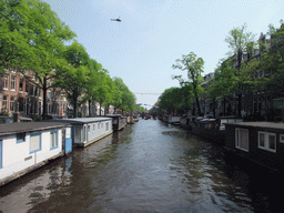 The Prinsengracht canal, with the bridge at the crossing of the Amstel river