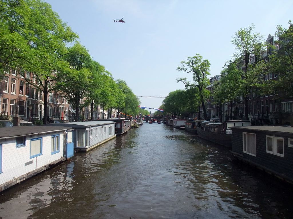 The Prinsengracht canal, with the bridge at the crossing of the Amstel river