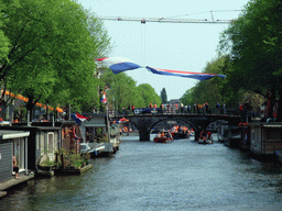 The Prinsengracht canal, with the bridge at the crossing of the Amstel river