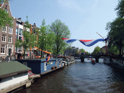 The Prinsengracht canal, with the bridge at the crossing of the Amstel river