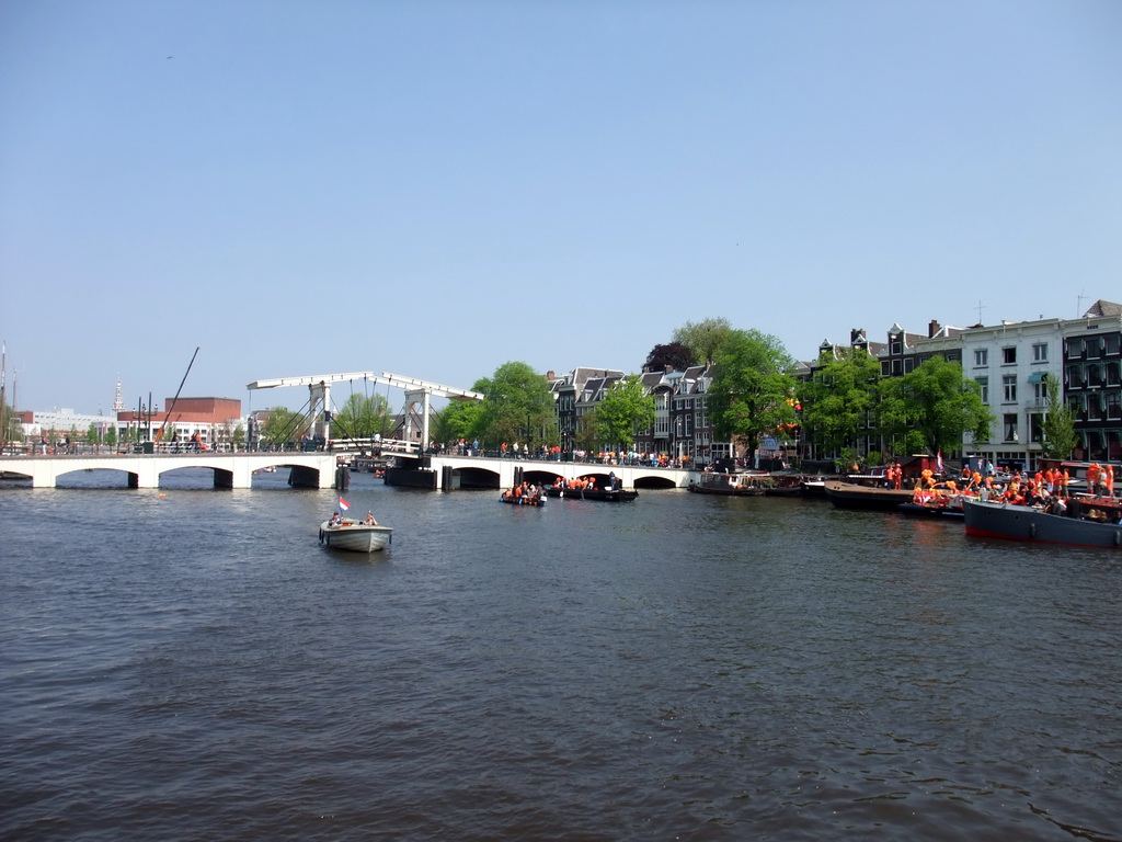 The Amstel river with the Magere Brug bridge and the Stopera