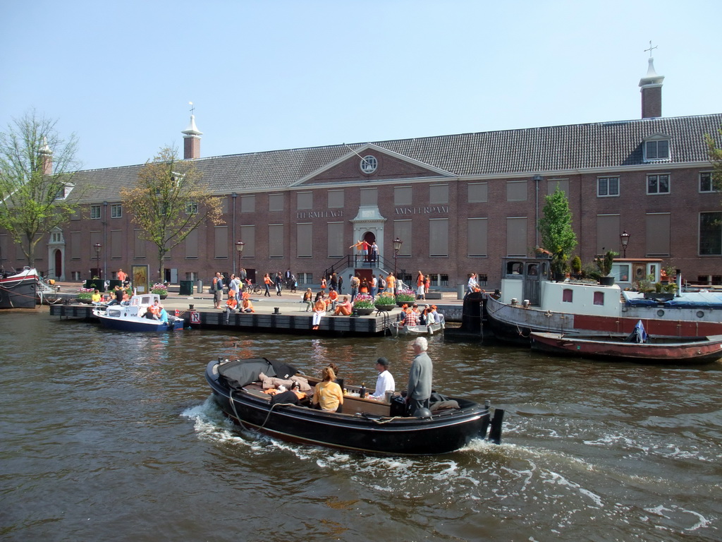 The Amstel river and the Hermitage Amsterdam museum