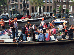 Tour boat at the Singel canal