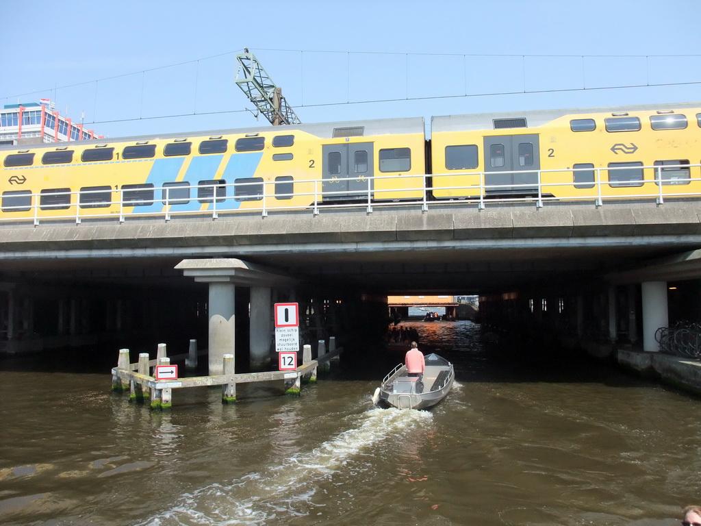 The Droogbak canal with the railway crossing